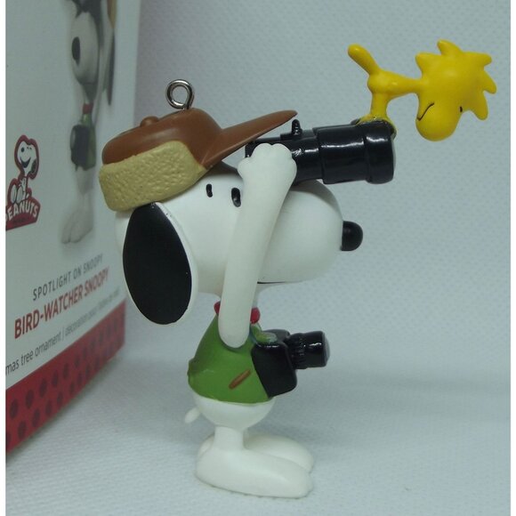 Hallmark Ornament 2013 Peanuts Bird-Watcher Snoopy 16th binoculars Woodstock - Picture 8 of 11